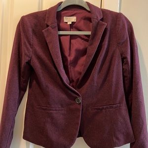 Burgundy LOFT sweater blazer
